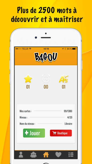 Emulate iPhone app Bagou - La folie des mots using MyAndroid Emulate iPhone app Bagou - La folie des mots using MyAndroid
