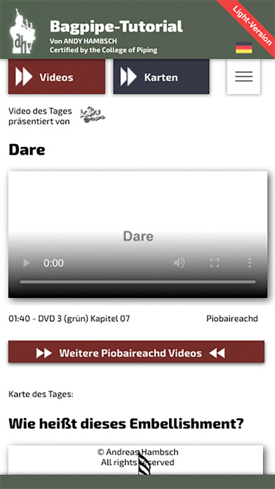 Emulate iPhone app Bagpipe Tutorial Light using MyAndroid Emulate iPhone app Bagpipe Tutorial Light using MyAndroid
