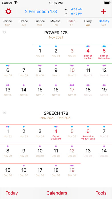 Emulate iPhone app Bahá’í Calendar using MyAndroid Emulate iPhone app Bahá’í Calendar using MyAndroid