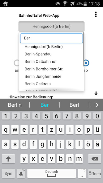 Run android online APK Bahnhoftafel mit GPS from MyAndroid or emulate Bahnhoftafel mit GPS using MyAndroid Run android online APK Bahnhoftafel mit GPS from MyAndroid or emulate Bahnhoftafel mit GPS using MyAndroid