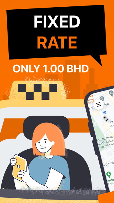 Emulate iPhone app Bahrain Taxi using MyAndroid