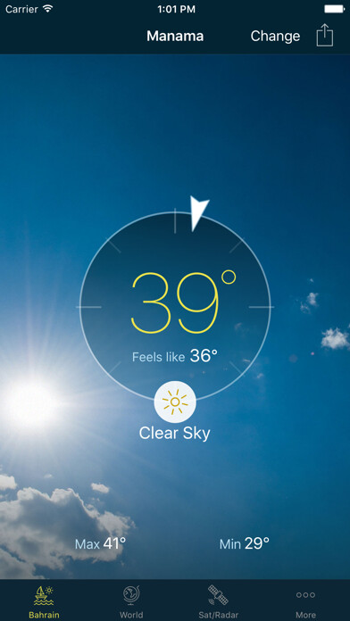 Emulate Android APK Bahrain Weather