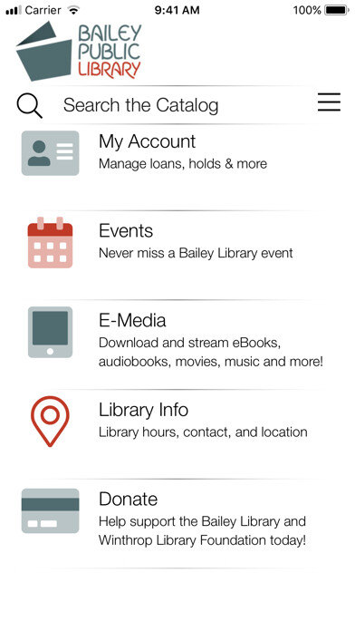 Emulate iPhone app Bailey Public Library using MyAndroid Emulate iPhone app Bailey Public Library using MyAndroid