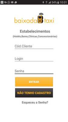 Emulate Android APK BaixadaTaxi - Estabelecimentos