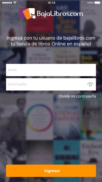 Emulate iPhone app BajaLibros Reader using MyAndroid