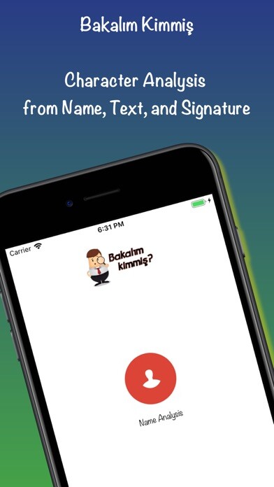Emulate iPhone app BakalimKimmis Name Analysis using MyAndroid