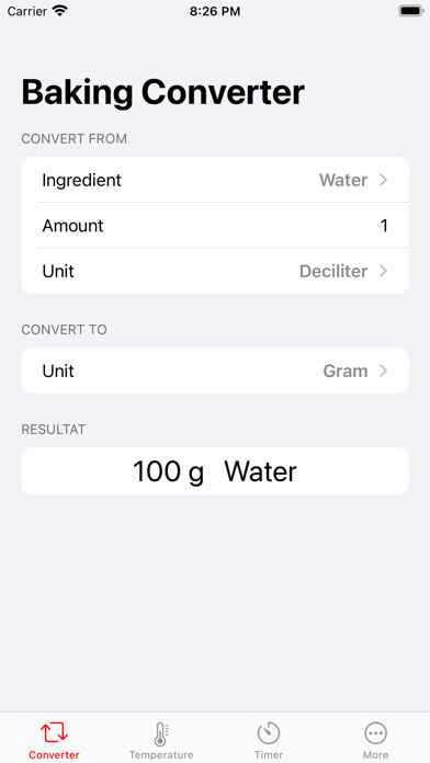 Emulate iPhone app Bake: Baking Converter & Timer using MyAndroid Emulate iPhone app Bake: Baking Converter & Timer using MyAndroid
