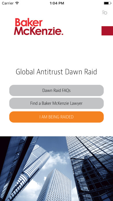 Emulate iPhone app Baker McKenzie Dawn Raid using MyAndroid