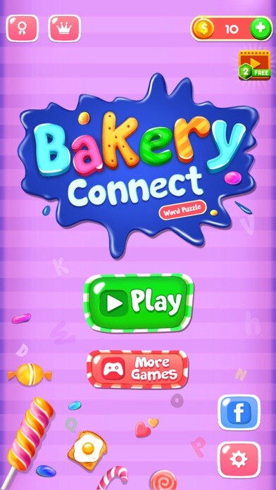 Emulate iPhone app Bakery Connect Word Puzzle using MyAndroid
