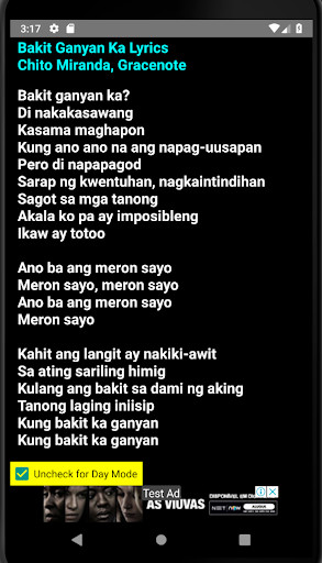 Run android online APK Bakit Ganyan Ka Lyrics from MyAndroid or emulate Bakit Ganyan Ka Lyrics using MyAndroid