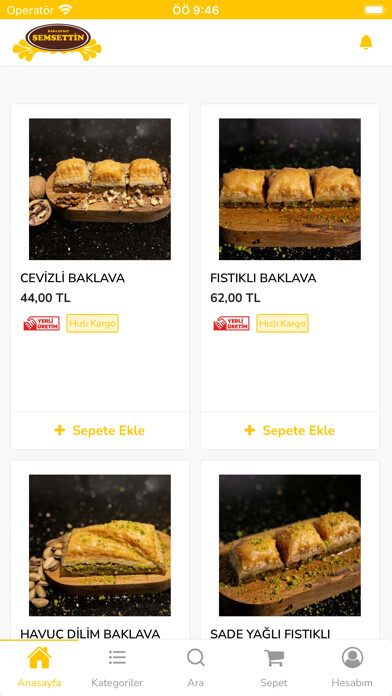Emulate iPhone app Baklavacı Şemsettin using MyAndroid Emulate iPhone app Baklavacı Şemsettin using MyAndroid