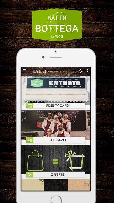 Emulate iPhone app Baldi Bottega New using MyAndroid