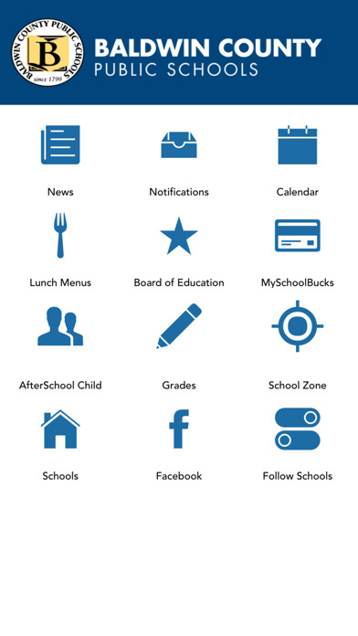 Emulate iPhone app Baldwin Alabama Public Schools using MyAndroid