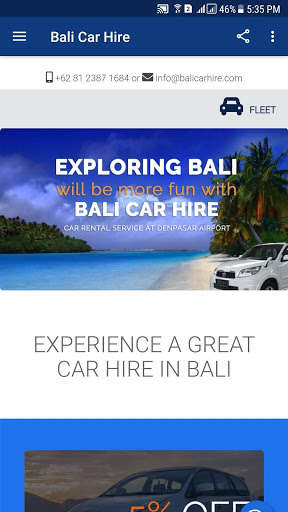 Run android online APK Bali Car Hire from MyAndroid or emulate Bali Car Hire using MyAndroid