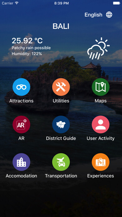 Emulate iPhone app Bali Travel - Pangea Guides using MyAndroid