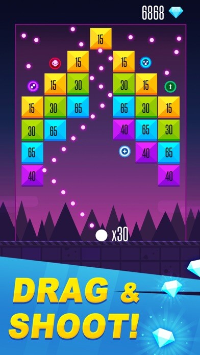 Emulate iPhone app Ball & Brick - Block Breaker using MyAndroid