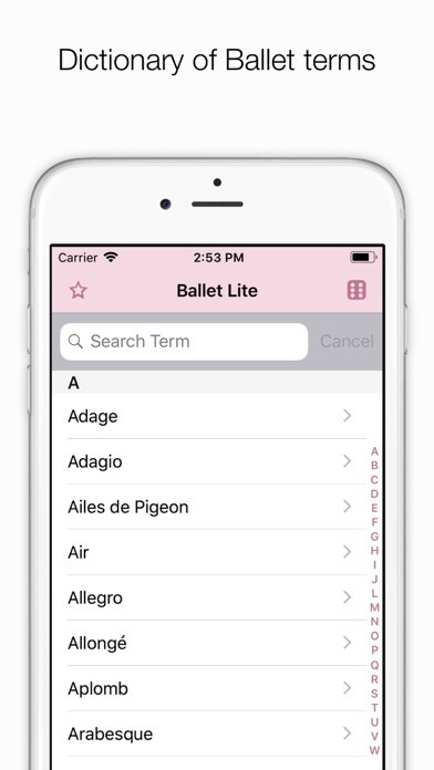 Emulate iPhone app Ballet Index using MyAndroid Emulate iPhone app Ballet Index using MyAndroid