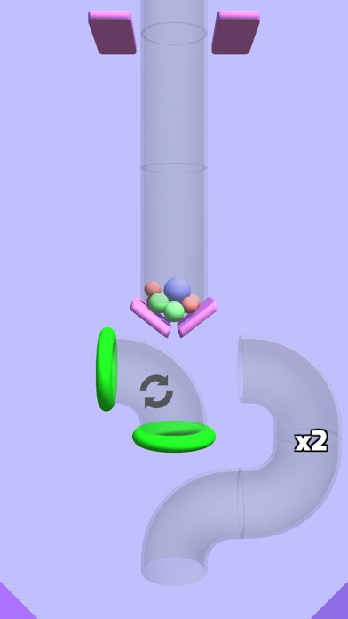 Emulate iPhone app Ball Pipes 3D using MyAndroid