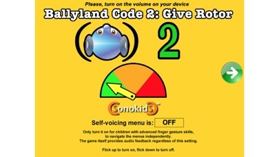 Emulate iPhone app Ballyland Code 2: Give Rotor using MyAndroid