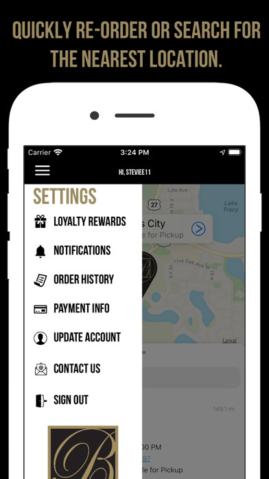 Emulate iPhone app Balmoral Bar & Grill using MyAndroid
