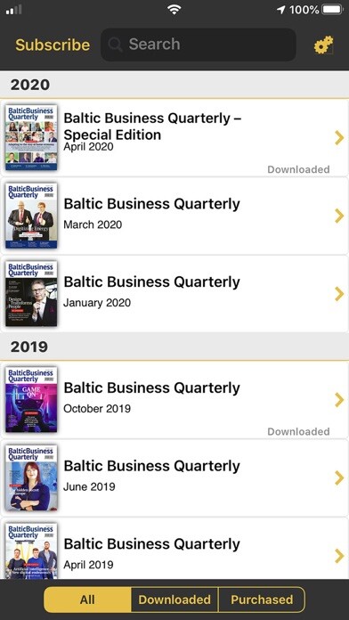 Emulate iPhone app Baltic Business Quarterly using MyAndroid