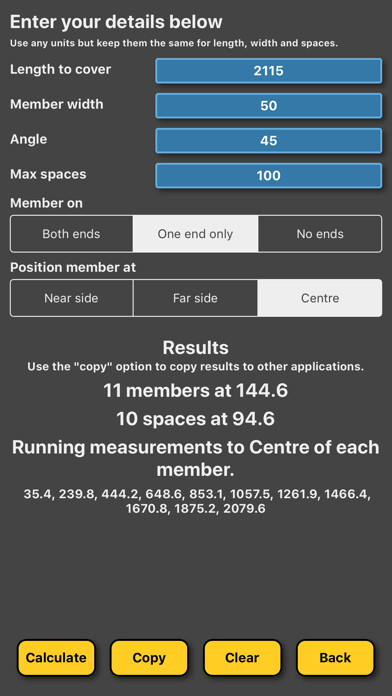 Emulate iPhone app Baluster Post Space Calculator using MyAndroid Emulate iPhone app Baluster Post Space Calculator using MyAndroid