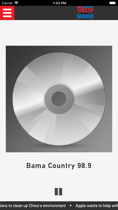 Emulate iPhone app Bama Country 98.9 using MyAndroid