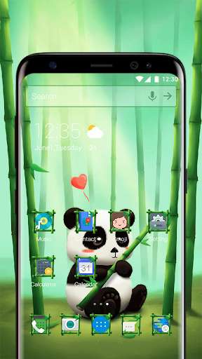 Run android online APK Bamboo Panda Emoji Theme from MyAndroid or emulate Bamboo Panda Emoji Theme using MyAndroid