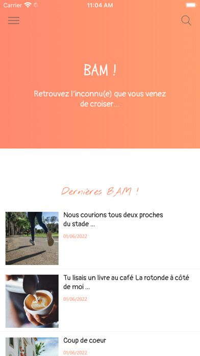 Emulate iPhone app BAM ! Coup de foudre ! using MyAndroid Emulate iPhone app BAM ! Coup de foudre ! using MyAndroid
