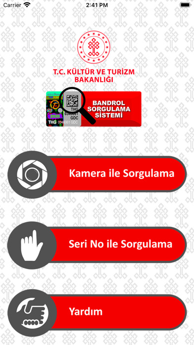 Emulate iPhone app Bandrol Sorgu using MyAndroid