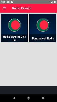 Emulate Android APK Bangladesh Radio Fm 98.4 Fm Record Radio Stream
