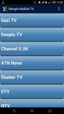 Emulate Android APK Bangla Mobile TV