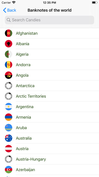 Emulate iPhone app Banknotes of the World PRO using MyAndroid