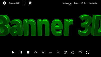Emulate iPhone app Banner 3D - scrolling text app using MyAndroid