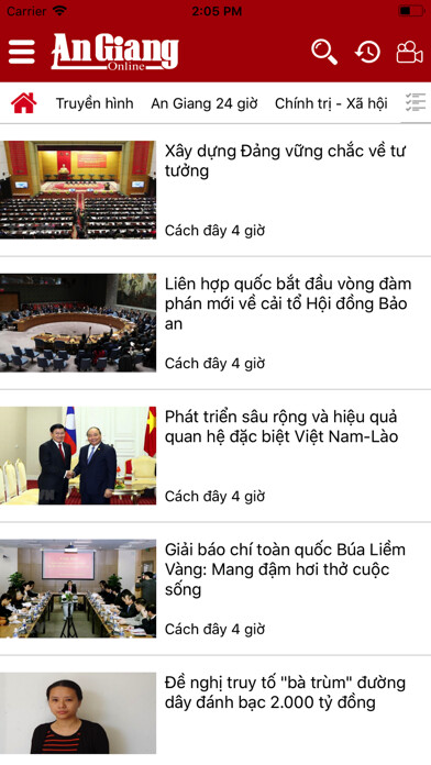 Emulate iPhone app Bao An Giang using MyAndroid Emulate iPhone app Bao An Giang using MyAndroid
