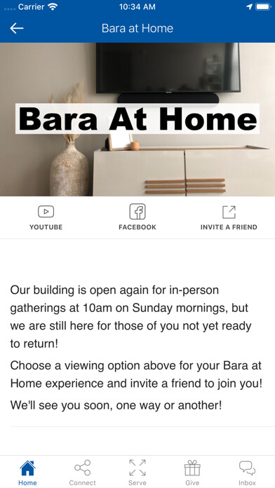 Emulate iPhone app Bara Church using MyAndroid