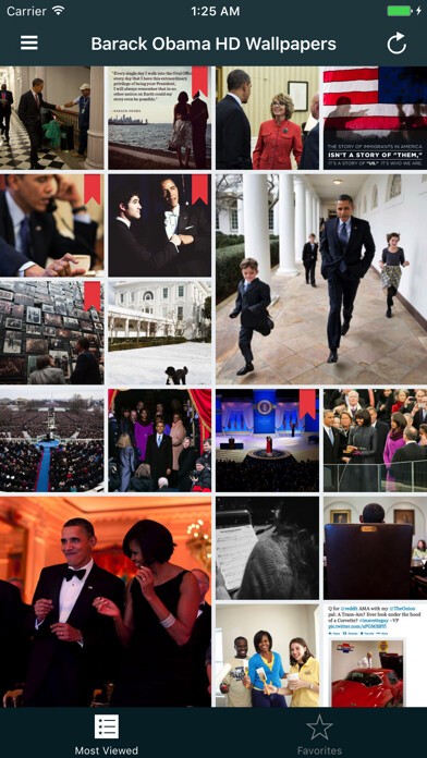 Emulate iPhone app Barack Obama Wallpapers HD using MyAndroid