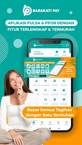 Run android online APK Barakati Pay - Agen Pulsa from MyAndroid or emulate Barakati Pay - Agen Pulsa using MyAndroid