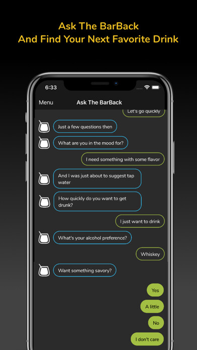 Emulate iPhone app BarBack - Cocktail Assistant using MyAndroid Emulate iPhone app BarBack - Cocktail Assistant using MyAndroid