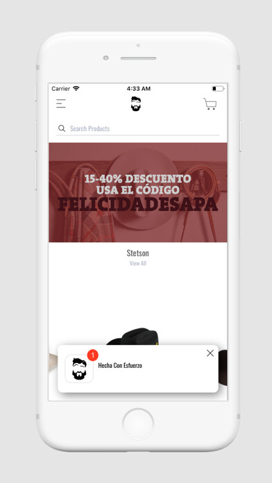 Emulate iPhone app Barba Norteña using MyAndroid