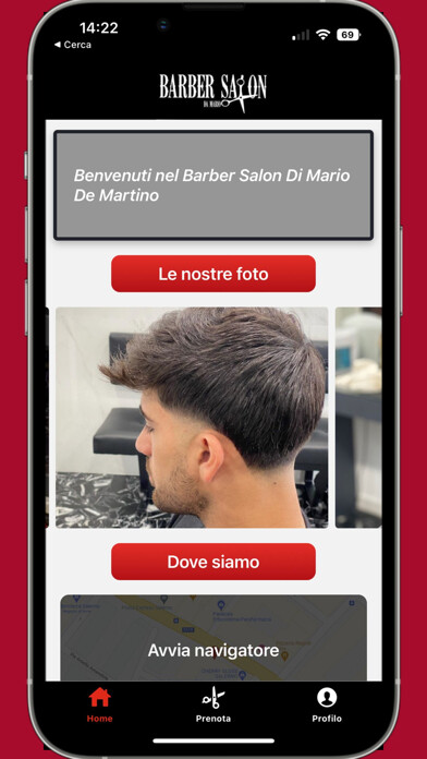 Emulate iPhone app Barber Salon using MyAndroid