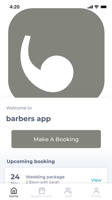 Emulate iPhone app barbers app using MyAndroid