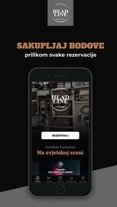 Emulate iPhone app Barbershop Headline using MyAndroid