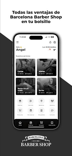 Emulate iPhone app Barcelona Barber Shop using MyAndroid Emulate iPhone app Barcelona Barber Shop using MyAndroid
