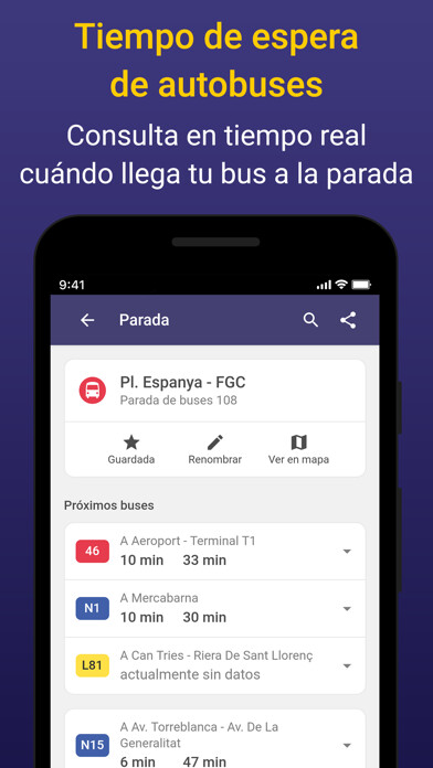 Emulate iPhone app Barcelona Bus Metro - Llegadas using MyAndroid Emulate iPhone app Barcelona Bus Metro - Llegadas using MyAndroid