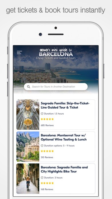 Emulate iPhone app Barcelona City Guide & Maps using MyAndroid