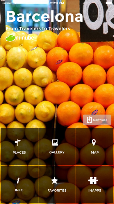 Emulate iPhone app Barcelona - Travel Guide minube using MyAndroid