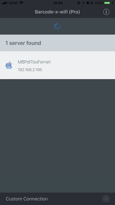 Emulate iPhone app Barcode-x-wifi using MyAndroid