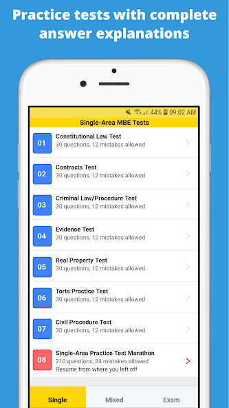 Run android online APK Bar Exam from MyAndroid or emulate Bar Exam using MyAndroid