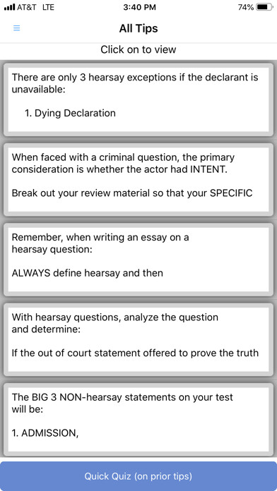 Emulate iPhone app Bar Exam Tip Of The Day using MyAndroid Emulate iPhone app Bar Exam Tip Of The Day using MyAndroid